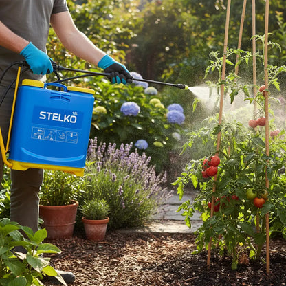 Fumigador pulverizador mochila de jardín 16 litros manual azul