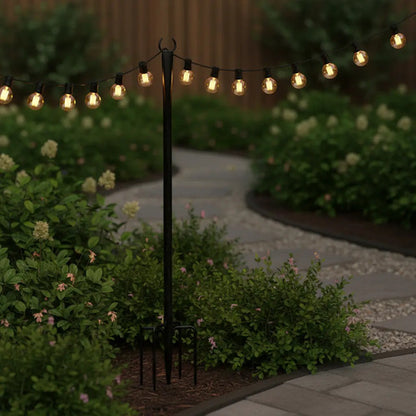 4 Postes De Luz De Acero Para Exterior Jardín Estilo Estaca