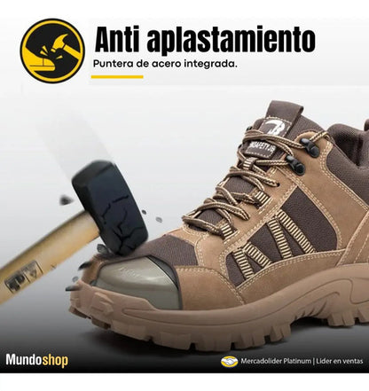Calzado Bota De Seguridad Para Trabajo Punta Reforzada