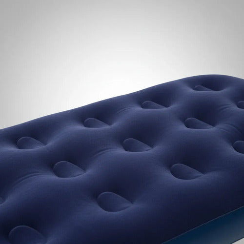 Colchón Inflable Portátil Reforzado 1 Plaza Súper Comodo Azul
