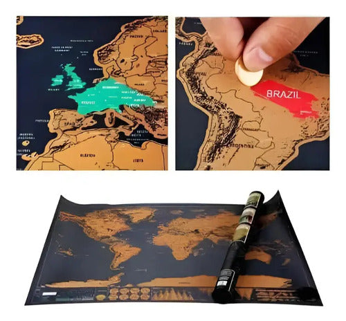 Mapa Para Raspar Mapamundi Scratch Map 82x59