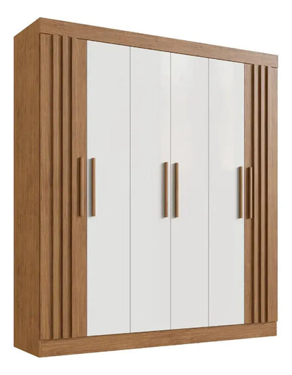 Ropero placard Florencia 6 puertas con dos cajones beige