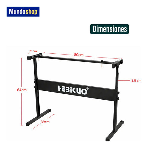 Soporte Para Organo Teclado Simple Negro