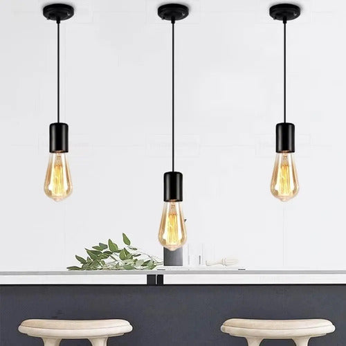 Portalamparas Colgante Liso Decorativo Pase E27 Techo