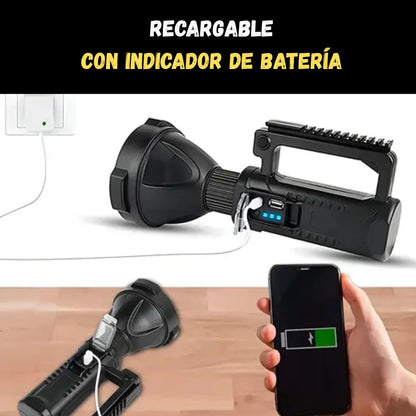 Linterna foco largo alcance Outter recargable USB + trípode