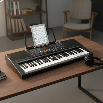 Organo piano teclado eléctrico USB 61 teclas 128 tonos negro