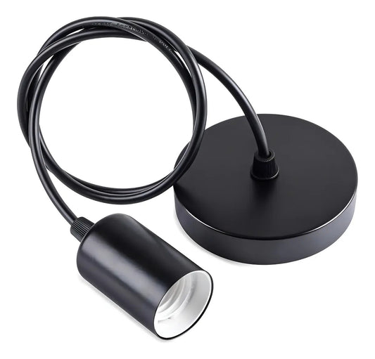 Portalamparas colgante liso decorativo pase E27 techo
