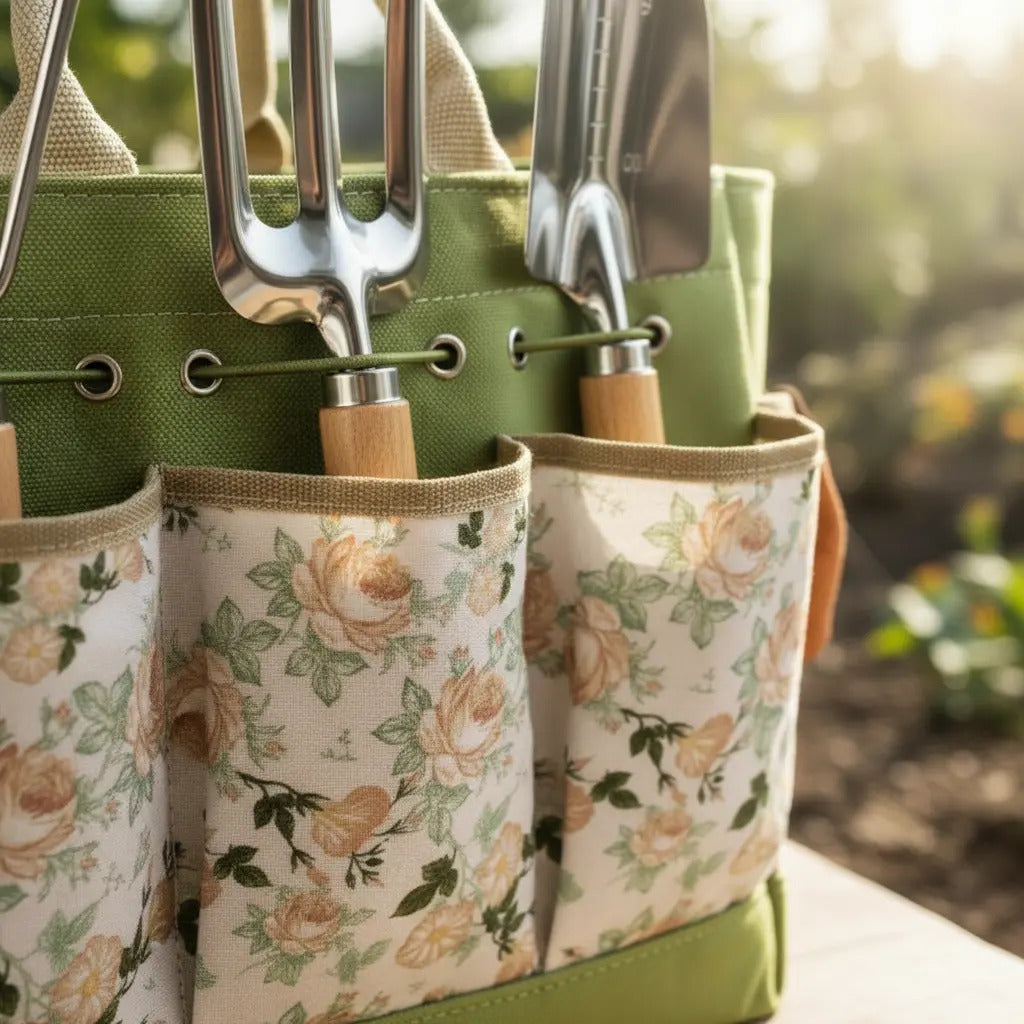 Kit herramientas de jardinería huerta 9 piezas + bolso