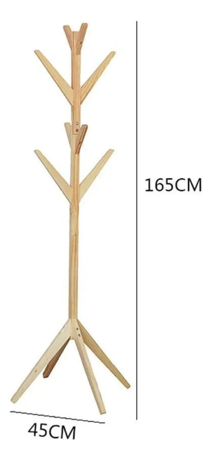 Perchero madera bambu de pie 175x45cm