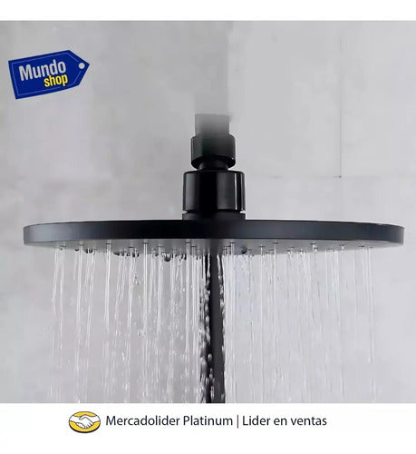 Duchero Canilla Monocomando Mezcladora Para Baño Negro Negro Mate