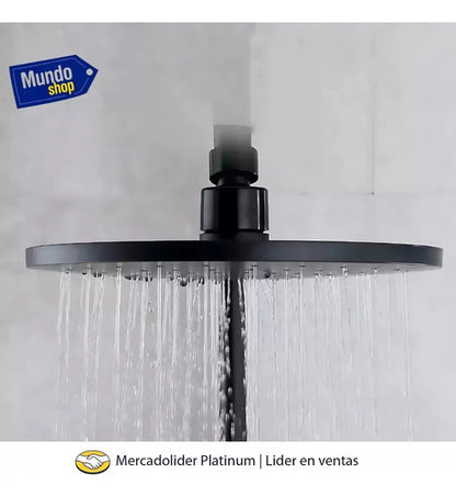 Duchero Canilla Monocomando Mezcladora Para Baño Negro Negro Mate