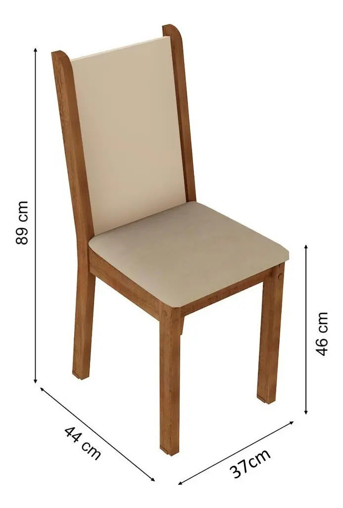 Sillas comedor tipo rustico tapizado living x4