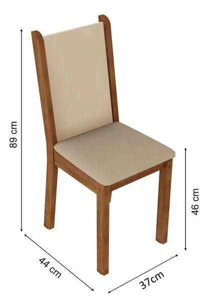 Sillas comedor tipo rustico tapizado living x4