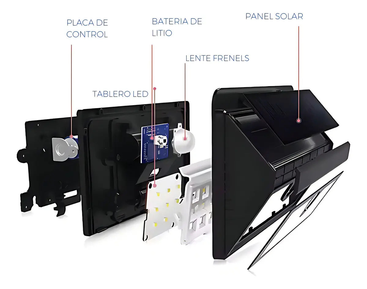 Pack x10 focos solares LED exterior con sensor luz fria