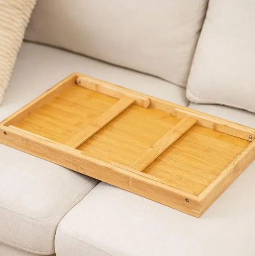 Bandeja Desayunador Para Servir Con Patas 50x30cm Marrón Claro