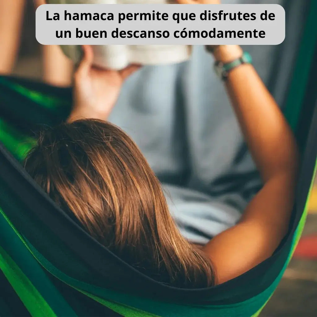 Hamaca paraguaya para 2 personas grande 2m x1,5 m seguridad