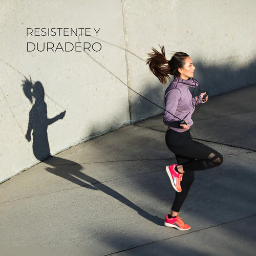 Cuerda De Saltar Metal Bosco Cardio Gym Negro
