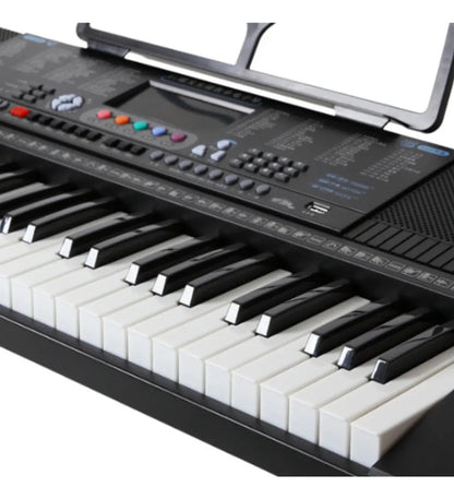Organo piano teclado eléctrico USB 61 teclas 128 tonos negro