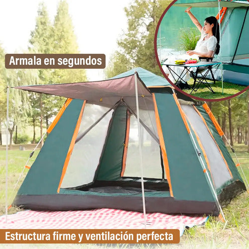 Carpa Camping Iglu Con Techo Y Mosquitero 2m Verde Oscuro