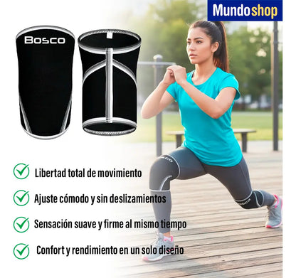 Rodillera deportiva de neopreno Bosco negro crossfit gym talle m