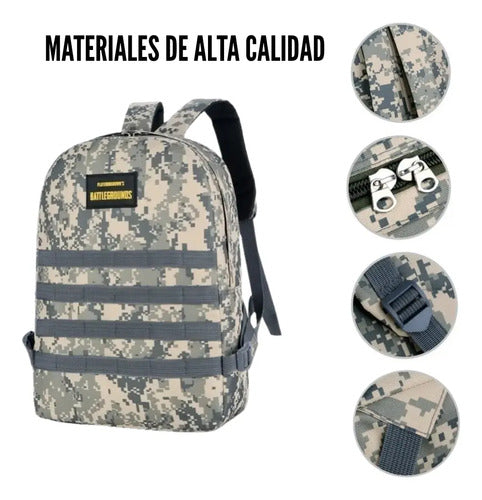 Mochila Urbana Táctica Militar Gris Militar