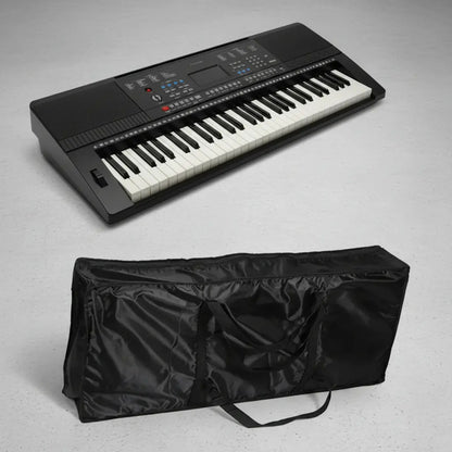 Pack teclado musical órgano piano + funda protectora negro
