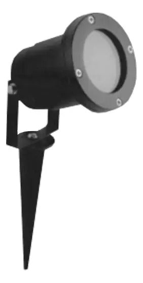 Lampara estaca jardin LED jabalina exterior pincho piso GU10 negro