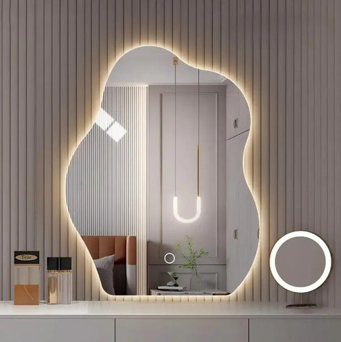 Espejos Inteligente Baño 3 Modos Touch Moderna 50*70cm Blanco