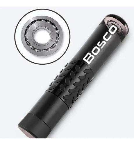 Cuerda De Saltar Metal Bosco Cardio Gym Negro