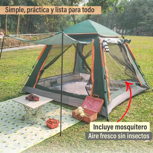 Carpa Camping Iglu Con Techo Y Mosquitero 2m Verde Oscuro