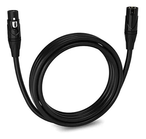 Cable Para Micrófono 5 Metros Audio Color Negro