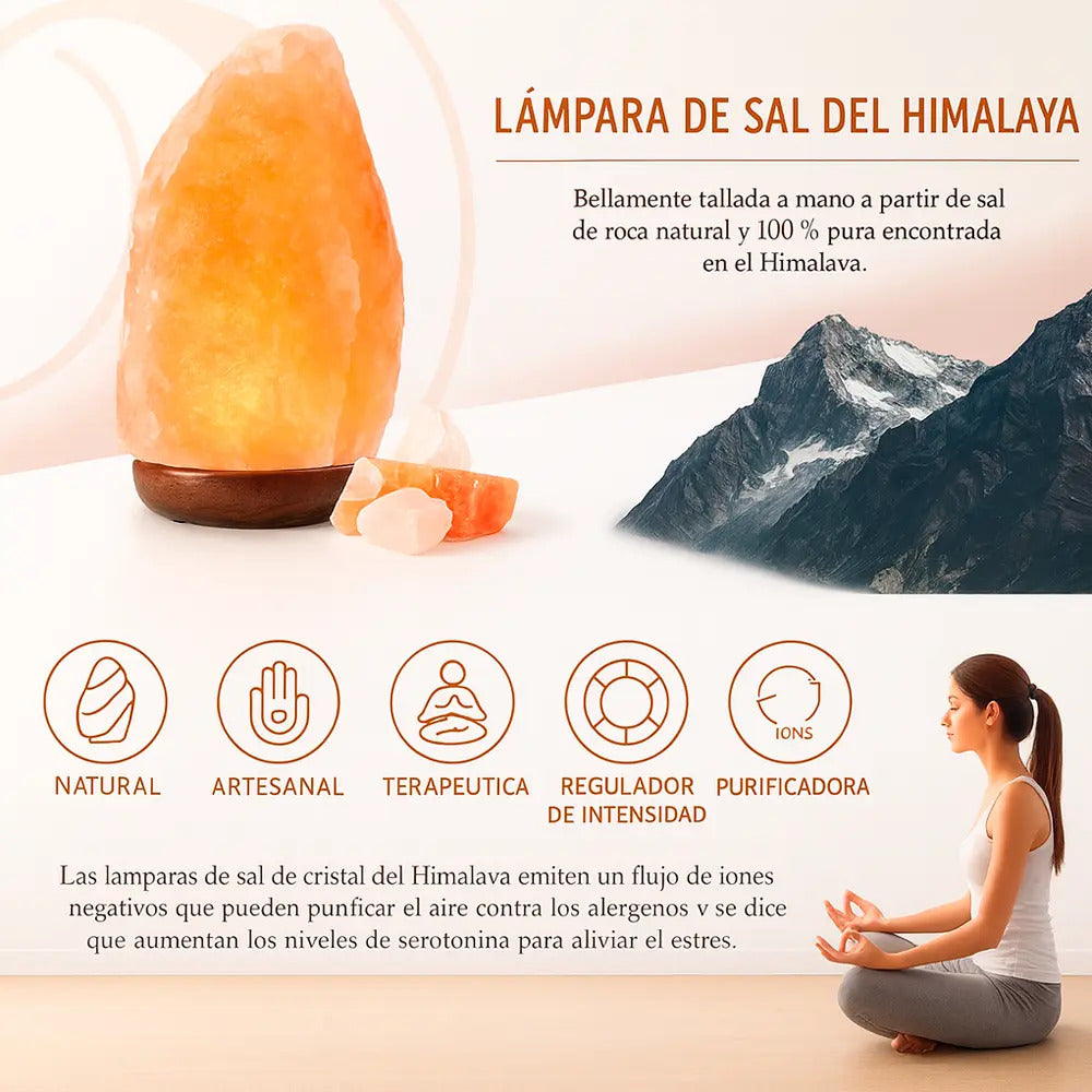 Pack 6 lampara sal del Himalaya piedra de 2 a 3 kg