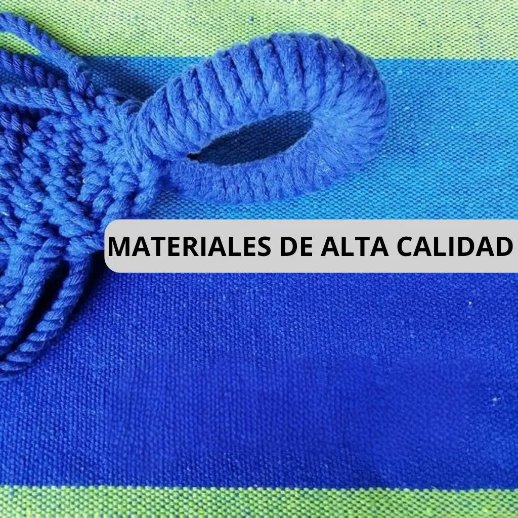 Hamaca paraguaya para 2 personas grande 2m x1,5 m seguridad
