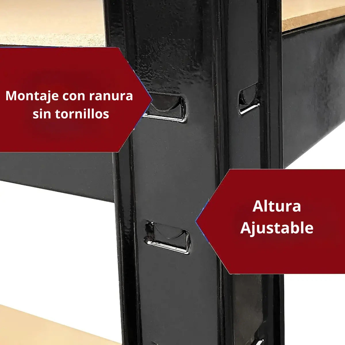 Estanteria metalica multiuso industrial MDF regulable