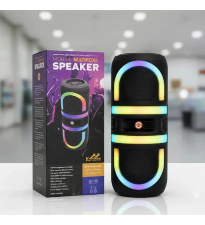 Parlante bluetooth karaoke con luces RGB batería recargable