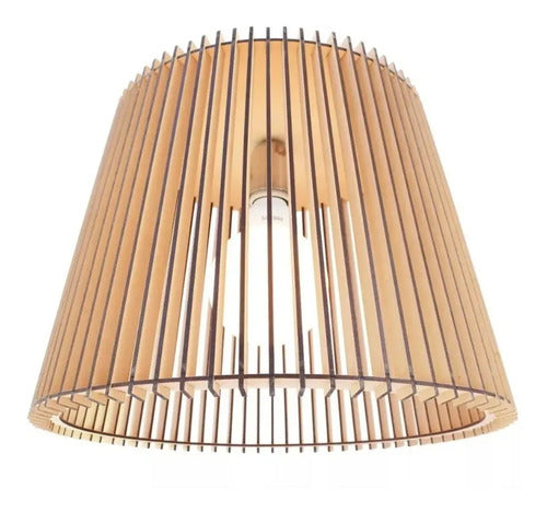 Lamparas De Techo Luminaria Madera 40cm. Buena Calidad Madera