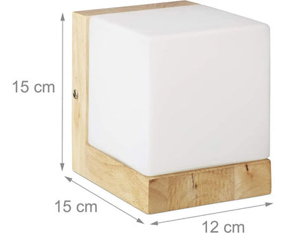 Aplique De Pared Nordico Decorativo Cristal Y Madera Blanco