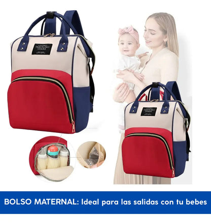 Bolso mochila maternal bebe resistente impermeable madre