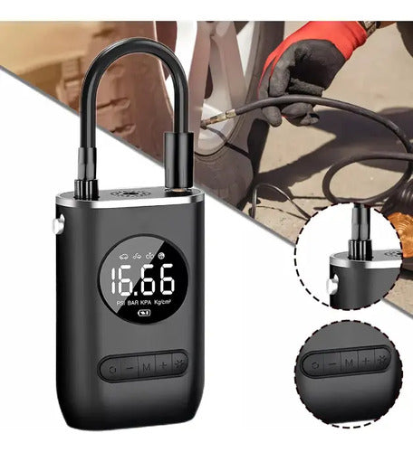 Inflador Portátil Compresor De Aire A Batería Para Neumático