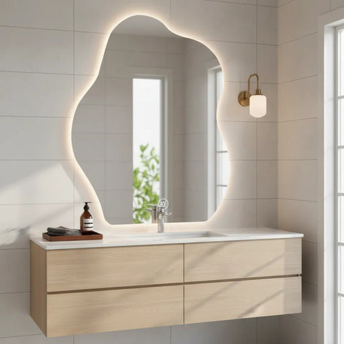 Espejos Inteligente Baño 3 Modos Touch Moderna 50*70cm Blanco