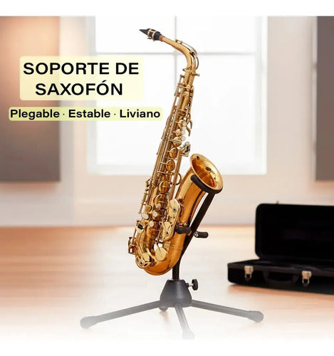 Soporte Pie Para Saxo Plegable Musica