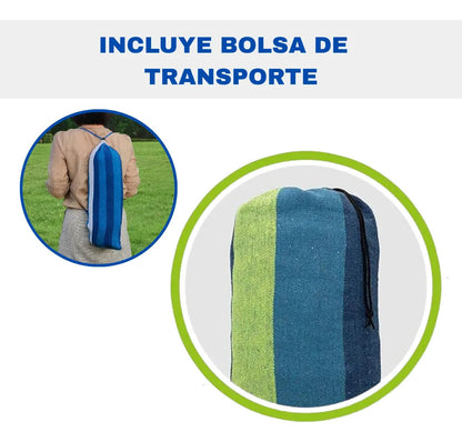 Hamaca paraguaya para 2 personas grande 2m x1,5 m seguridad