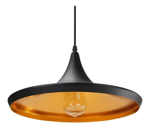Lampara Colgante De Techo Nórdica Metal Negro Negro