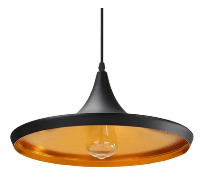 Lampara Colgante De Techo Nórdica Metal Negro Negro