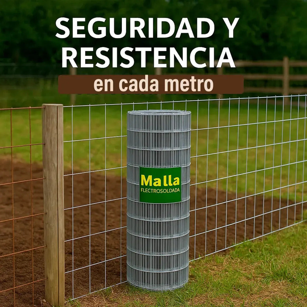 Malla electrosoldada galvanizada 1.2x25m inoxidable rollo