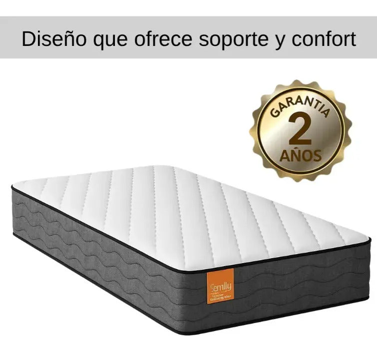 Colchón espuma 2 plazas alta densidad 17 cm firme reversible Emily