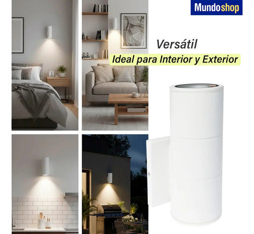 Aplique Exterior Jardin Gu10 Cilindrico Luz Metal