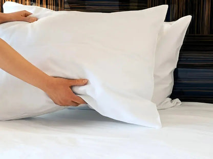 Pack x2 almohadas 100%poliéster hipoalergénica antiácaro blanco