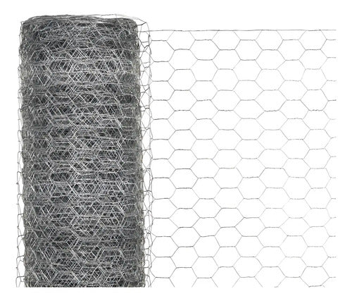 Malla Electrosoldada Rollo 1.20x25m Acero Galvanizado Bosco Sin Pvc Gris