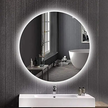 Espejo redondo con luz LED sin marco 80cm diametro tactil